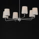 Bristol 6 Light 34 inch Satin Nickel Single-Tier Chandelier Ceiling Light