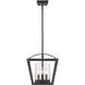 Mercer 3 Light 12 inch Matte Black Semi-flush Ceiling Light in Matte Black/Matte Black, Convertible