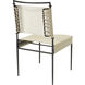 Sweetwater Off White Leather & Black Forged Iron Dining Chair