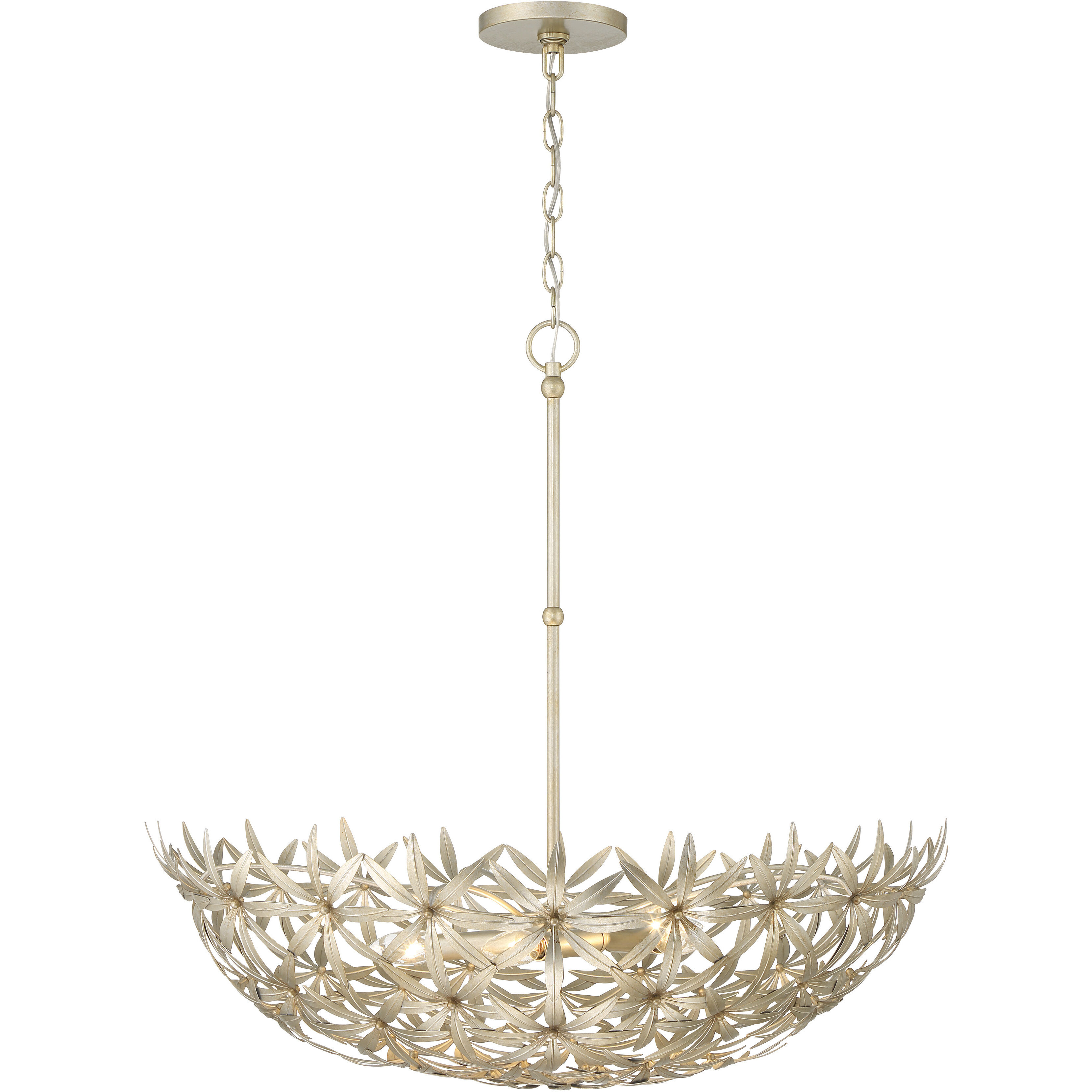 Flower Child 5 Light 30 inch Ambry Gold Bowl Pendant Ceiling Light