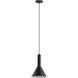 Canalello 1 Light 9.45 inch Black and White Mini Pendant Ceiling Light