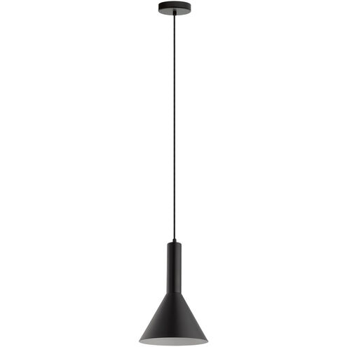 Canalello 1 Light 9 inch Black and White Mini Pendant Ceiling Light