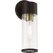 Banca 1 Light 4 inch Bronze with Antique Brass Accent ADA Single Sconce Wall Light, Single