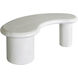 Stella 34 X 16.25 inch Plaster White Coffee Table