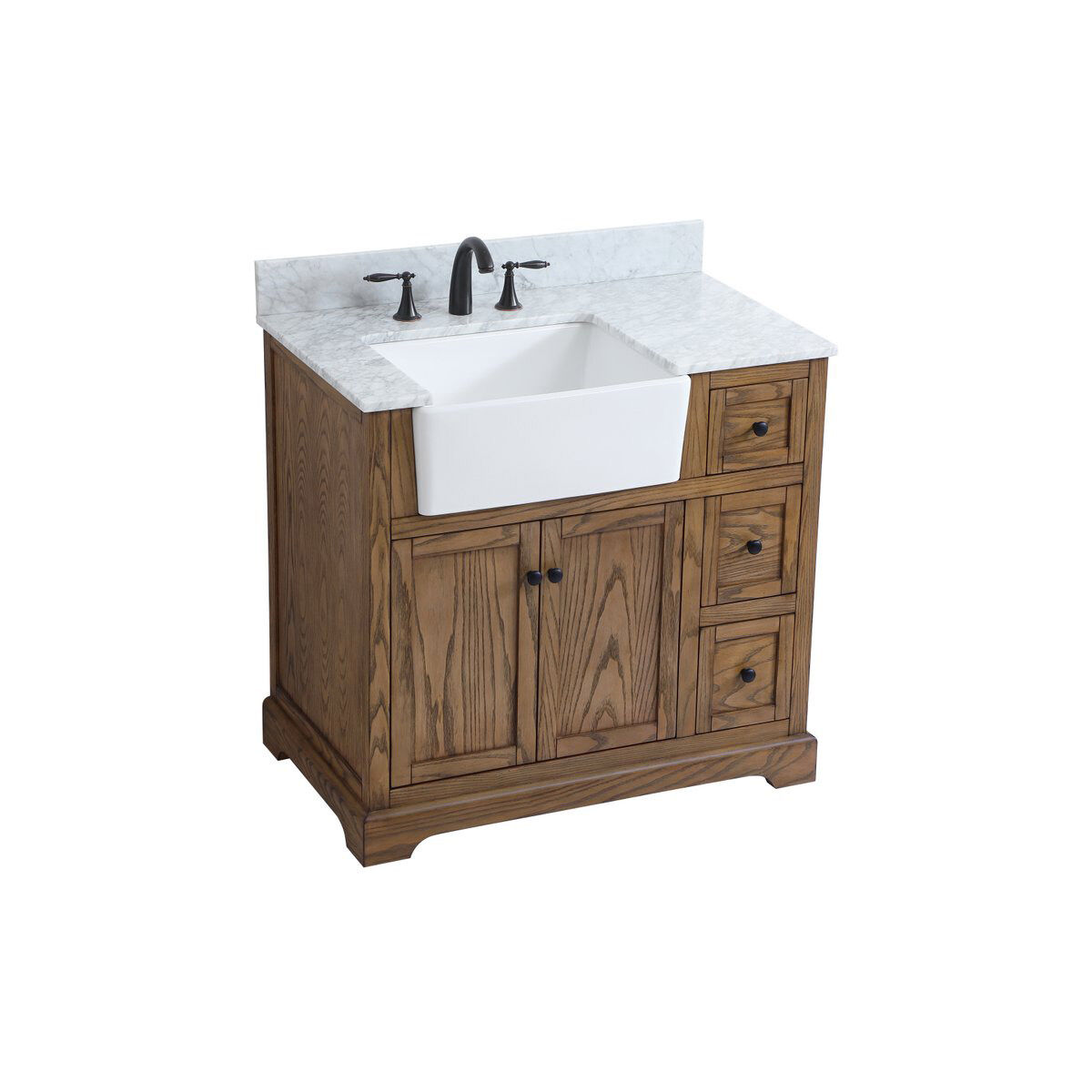 Franklin 36 X 22 X 35 inch Driftwood Bathroom Vanity Cabinet