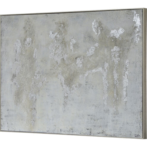 Devonshire Silver/White Canvas Art