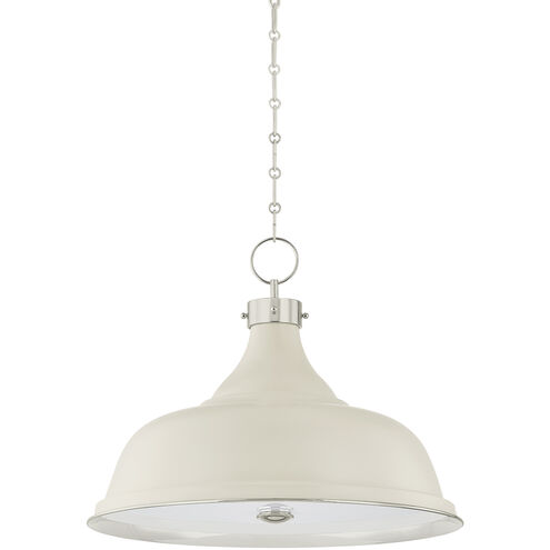 Painted No. 1 4 Light 23.5 inch Polished Nickel/Off-White Pendant Ceiling Light