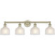 Dayton 4 Light 32.5 inch Antique Brass and White Bath Vanity Light Wall Light
