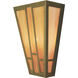 Asheville 2 Light 12 inch Verdigris Patina Wall Mount Wall Light in Gold White Iridescent