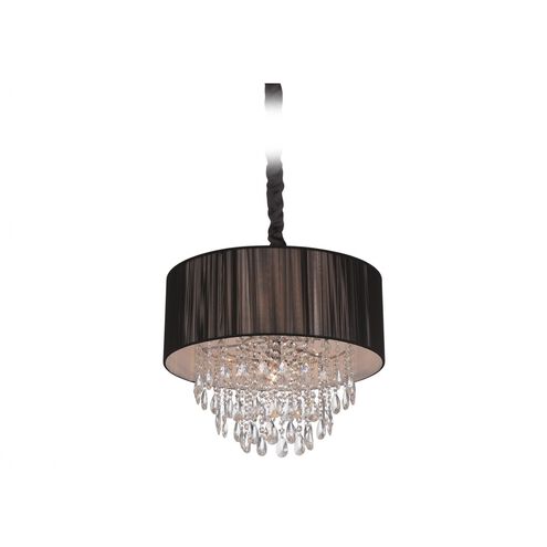 Vineland Ave. 5 Light 19 inch Black Silk String Chandelier Ceiling Light