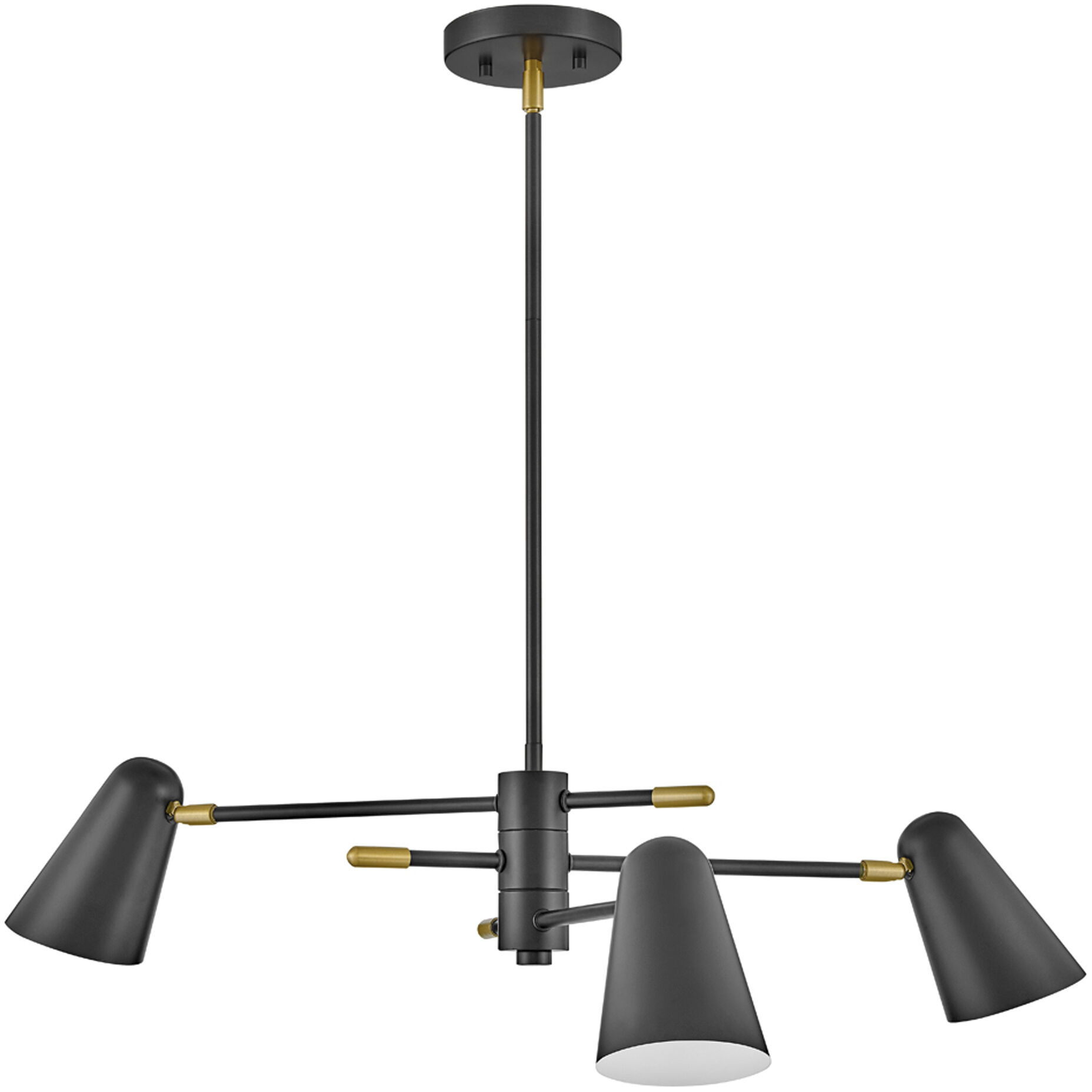 Birdie LED 30 inch Black Chandelier Ceiling Light