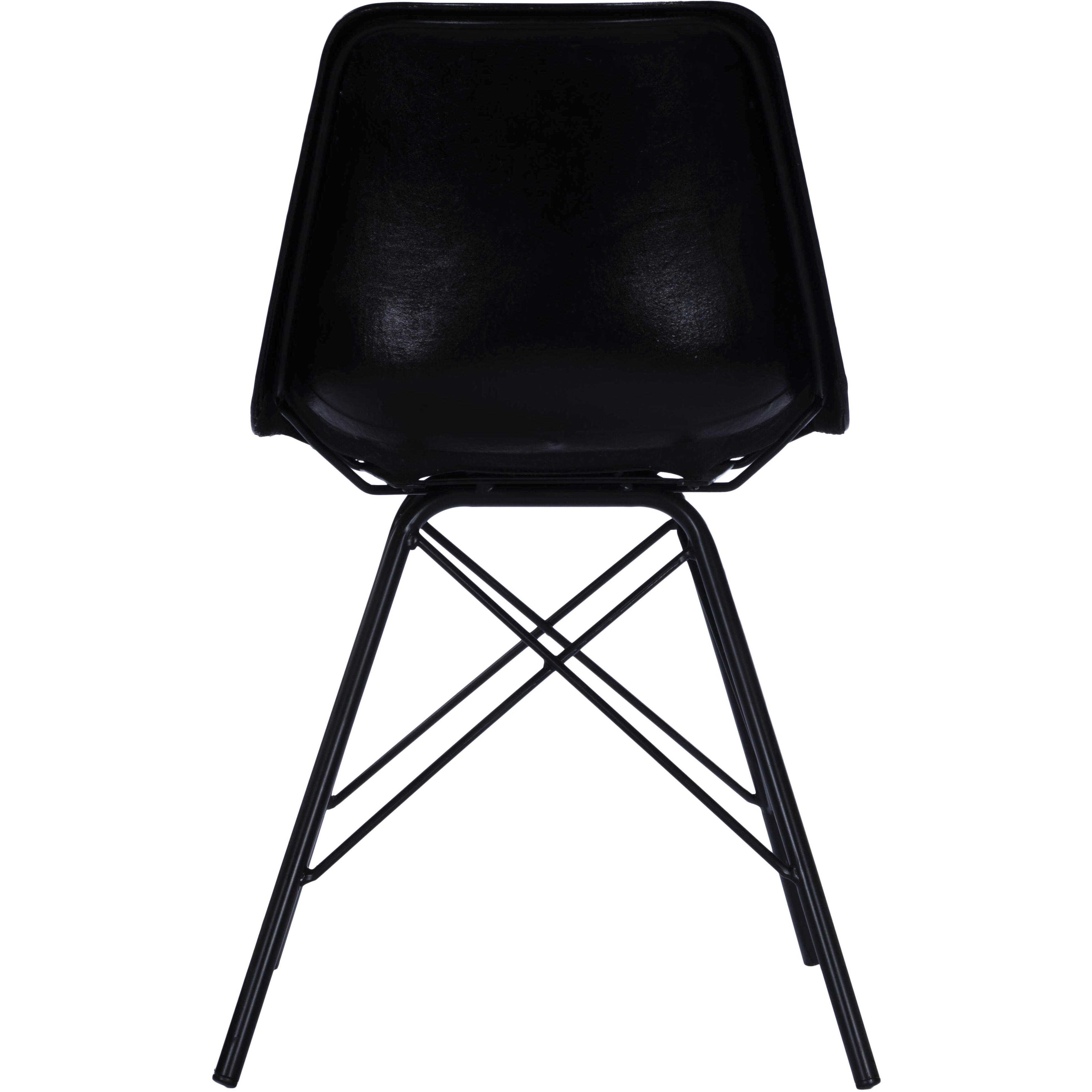 Inland Black Leather Accent Chair