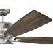 Forum 52 inch Brushed Polished Nickel with Dark Cedar/Weathered Mesquite Blades Ceiling Fan