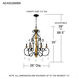 Althea 5 Light 26 inch Matte Black Chandelier Ceiling Light