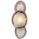 Trinity 1 Light 7 inch Pale Lavender Agate & Antique Brass Wall Sconce Wall Light