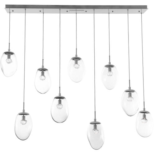 Meteo LED LED Gilded Brass Linear Pendant Ceiling Light in 2700K LED, Zircon Inner - Bronze Outer, Multi-Port