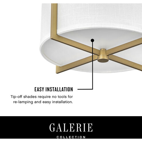 Galerie Axis 3 Light 19.5 inch Black Indoor Semi-Flush Mount Ceiling Light