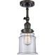 Franklin Restoration Canton LED 6 inch Oil Rubbed Bronze Semi-Flush Mount Ceiling Light in Clear Glass, Franklin Restoration