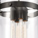 Restoration Pilaster 4 Light 13 inch Matte Black Mini Pendant Ceiling Light, Restoration
