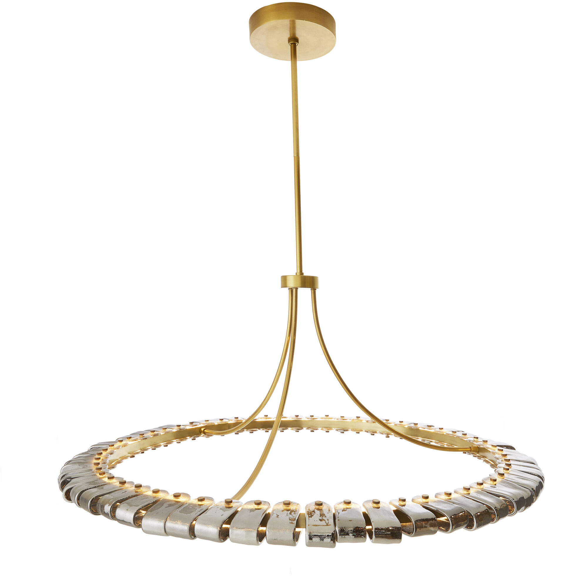 Santorini 1 Light 44 inch Blue Smoke Luster Chandelier Ceiling Light