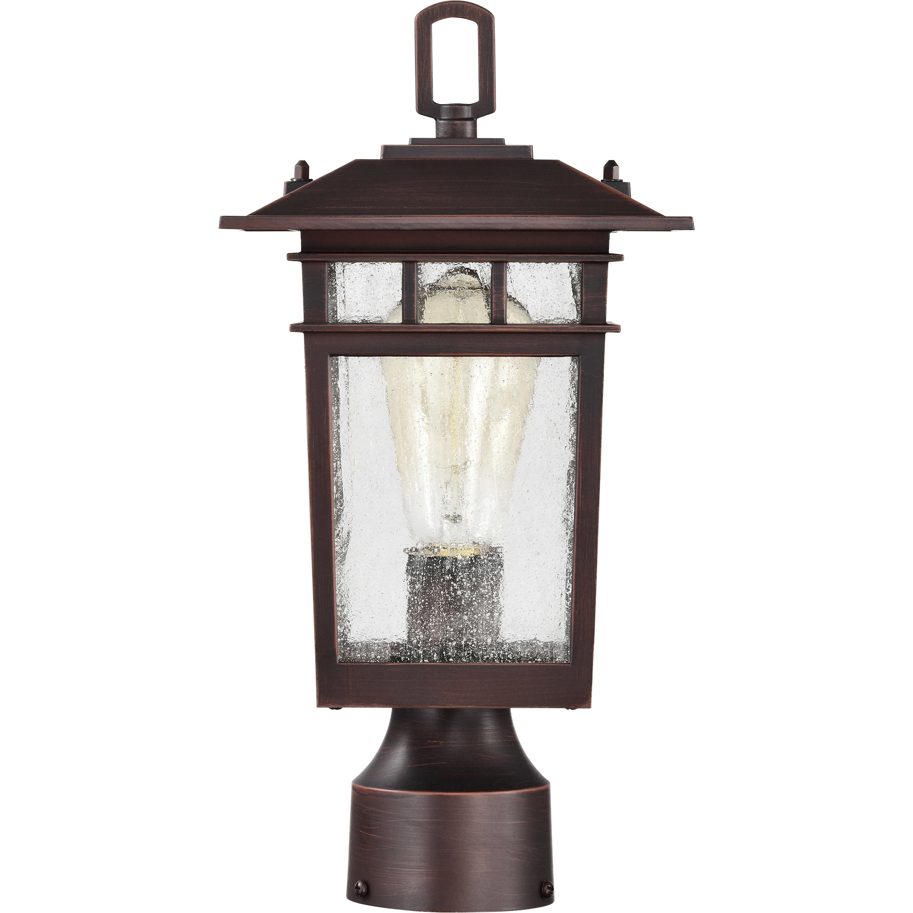 Cove Neck 14 inch Rustic Bronze Post Lantern, Small