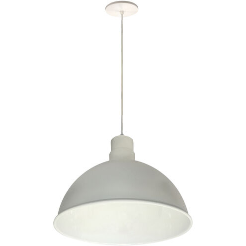 RLM Shade 1 Light 16 inch White Pendant Ceiling Light