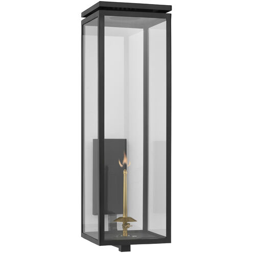 Visual Comfort Signature Collection Chapman & Myers Fresno2 1 Light 30.5 inch Matte Black Outdoor Bracketed Gas Wall Lantern, Grande CHO2562BLK-CG - Open Box
