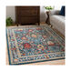 Hannibal 89 X 61 inch Dark Blue Rug, Rectangle