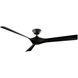 Torque 58 inch Matte Black Downrod Ceiling Fan
