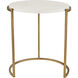 Solen 24.25 X 21.75 inch Aged Gold with Weathered White Accent Table, Set of 2