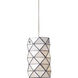 Tetra 1 Light 7 inch Polished Chrome Mini Pendant Ceiling Light in Incandescent
