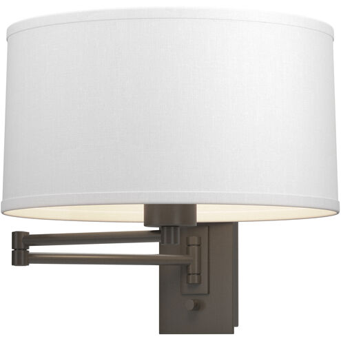 Simple 23 inch 100 watt Dark Smoke Swing Arm Sconce Wall Light in Natural Anna