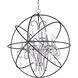 Orbit 9 Light 30 inch Anthracite and Polished Nickel Single Pendant Ceiling Light