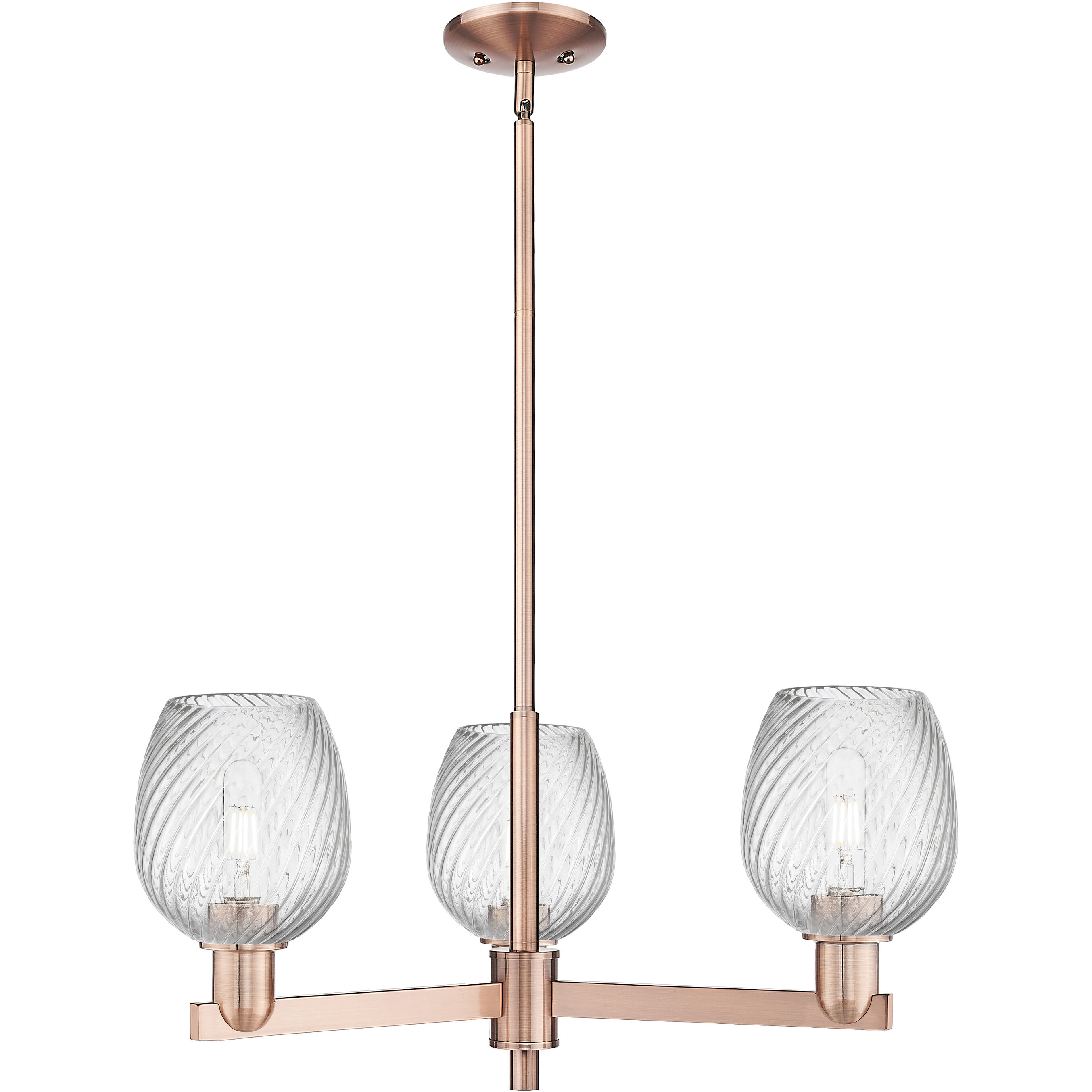 Arcadia Salina 3 Light 27.5 inch Antique Copper Chandelier Ceiling Light