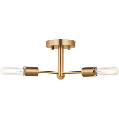 Sean Lavin Axis 3 Light 24 inch Satin Brass Semi-Flush Mount Ceiling Light