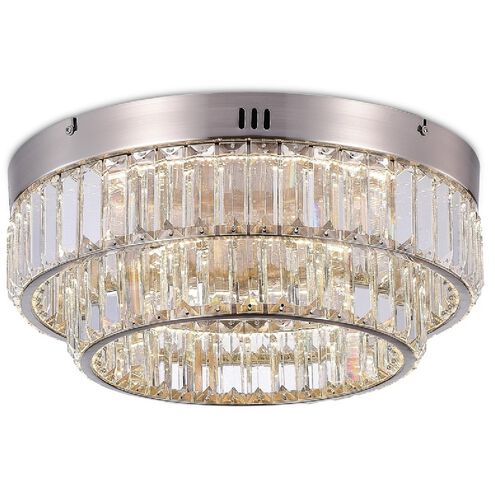 Stella LED 15.74 inch Satin Nickel Flush Mount Ceiling Light