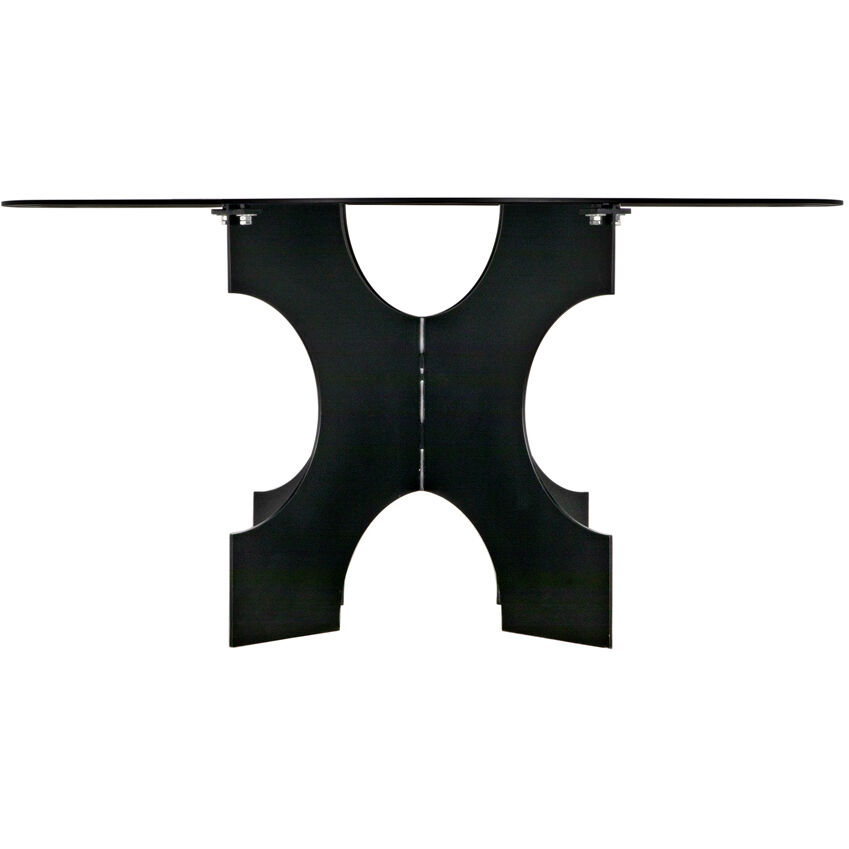 Element 59 X 59 inch Matte Black Dining Table