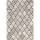 Eaton 108 X 72 inch Taupe/Dark Brown/Light Beige/Ink Blue Handmade Rug in 6 x 9, Rectangle