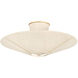 Salisbury Mills 3 Light 20.5 inch Gold Leaf Semi Flush Ceiling Light