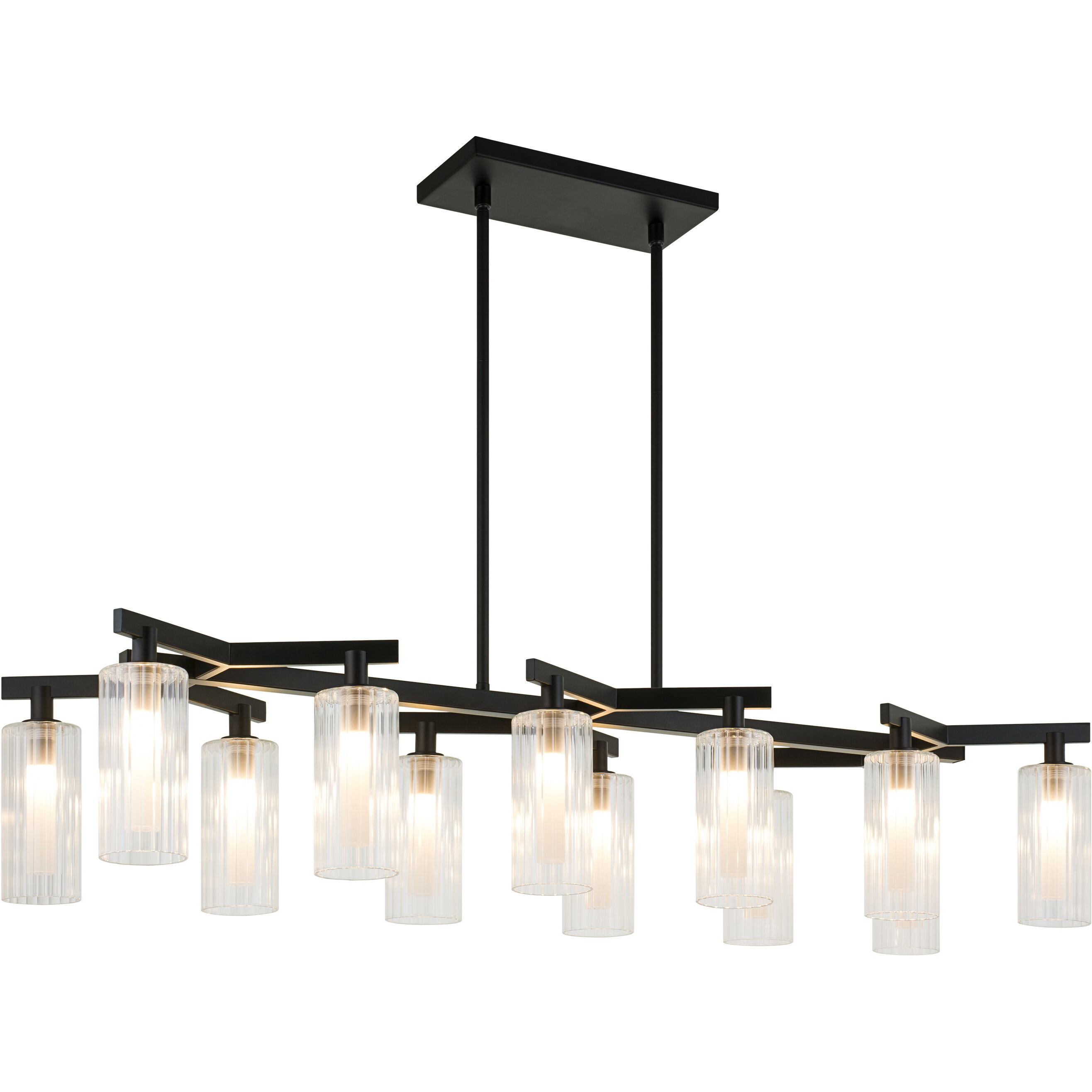 Kristof LED 44.88 inch Black Chandelier Ceiling Light