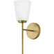 Bri 1 Light 8.25 inch Lacquered Brass Bath Light Wall Light