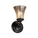 Fusion 1 Light 5.5 inch Matte Black Wall Sconce Wall Light in Incandescent, Mercury Fusion