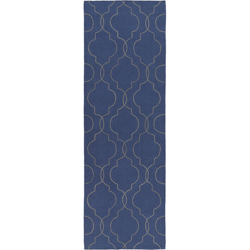 Seabrook 96 X 30 inch Dark Blue, Medium Gray Rug