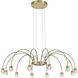 Yep Vario 12 Light 37.5 inch Titanium Gold Chandelier Ceiling Light