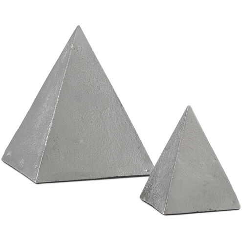 Mandir 8 X 7.25 inch Pyramid Sculptures, Set of 2