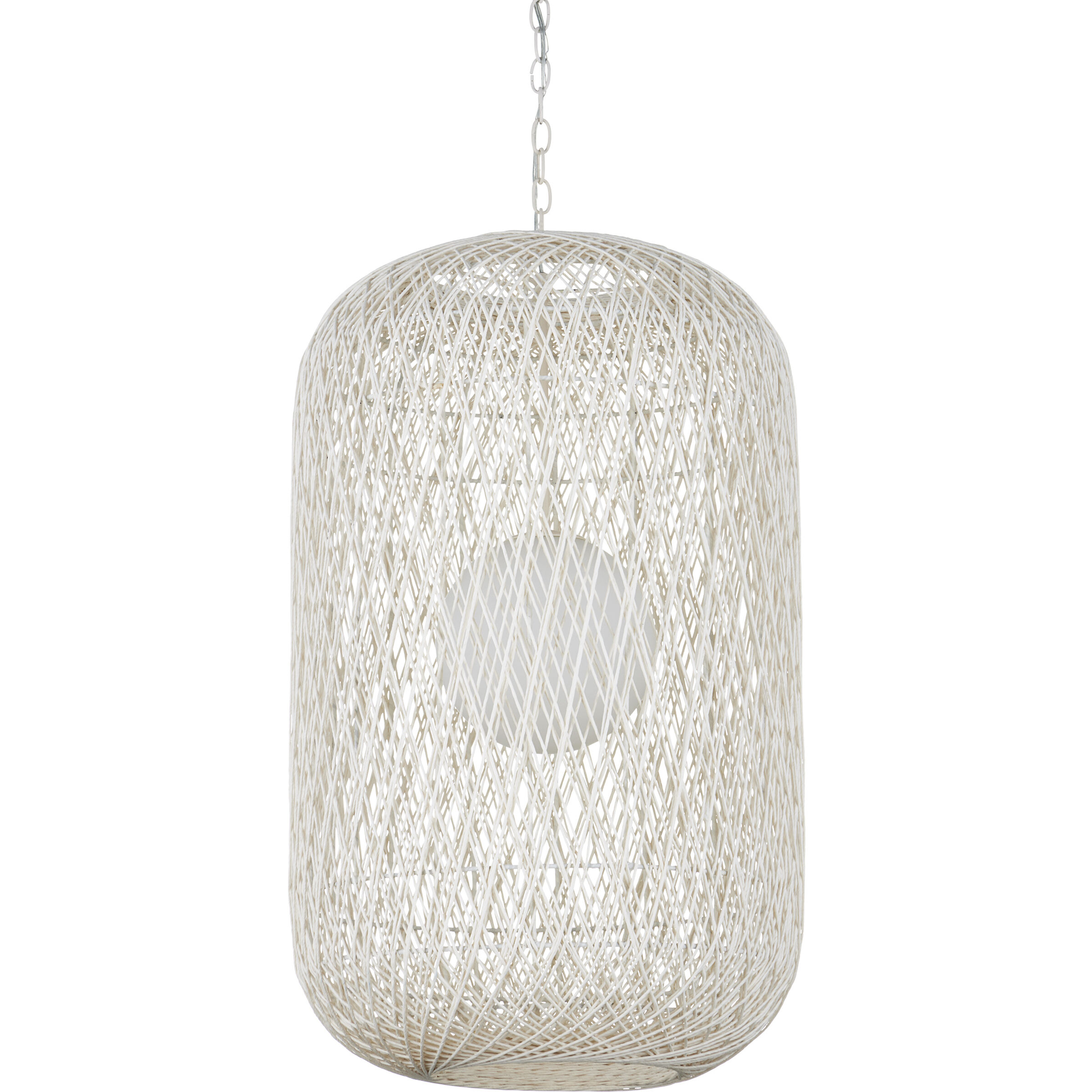 Cocoon 1 Light 21 inch Cream/Vanilla/White Pendant Ceiling Light, Large