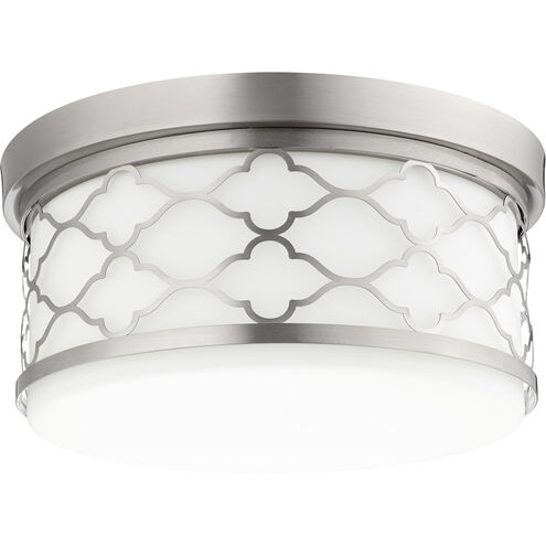 Trellis 3 Light 14 inch Satin Nickel Flush Mount Ceiling Light