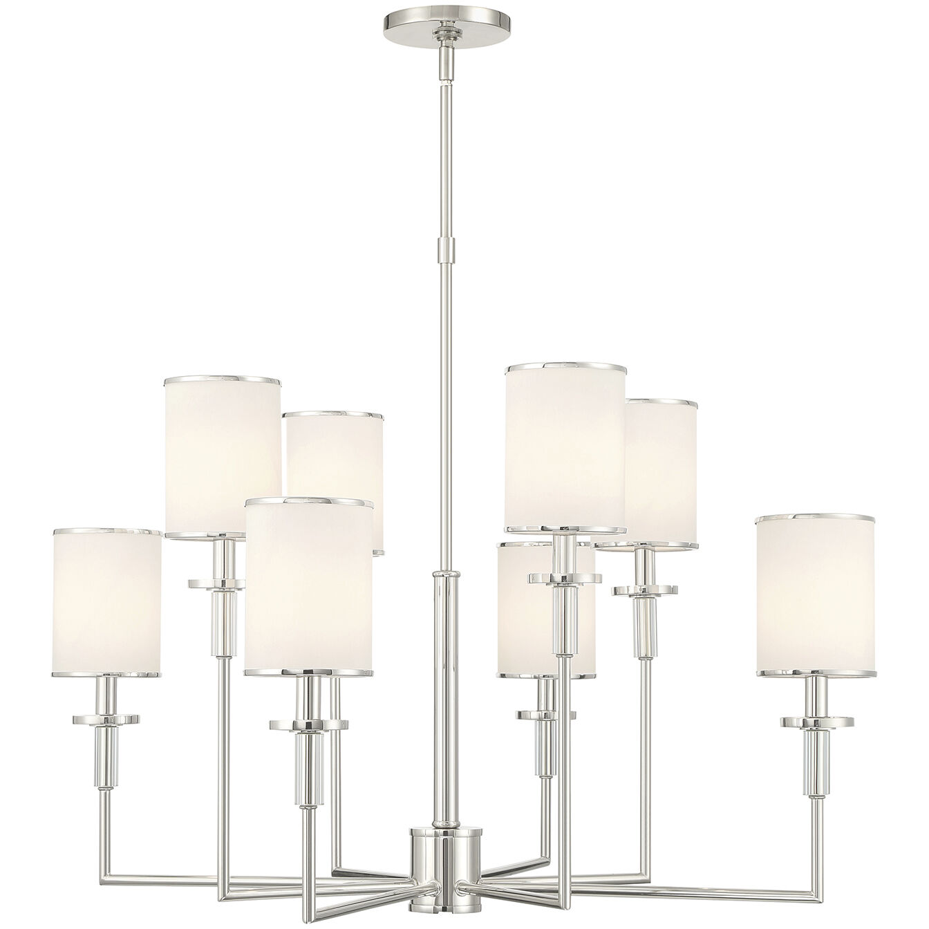 Hatfield 8 Light 33.25 inch Polished Nickel Chandelier Ceiling Light