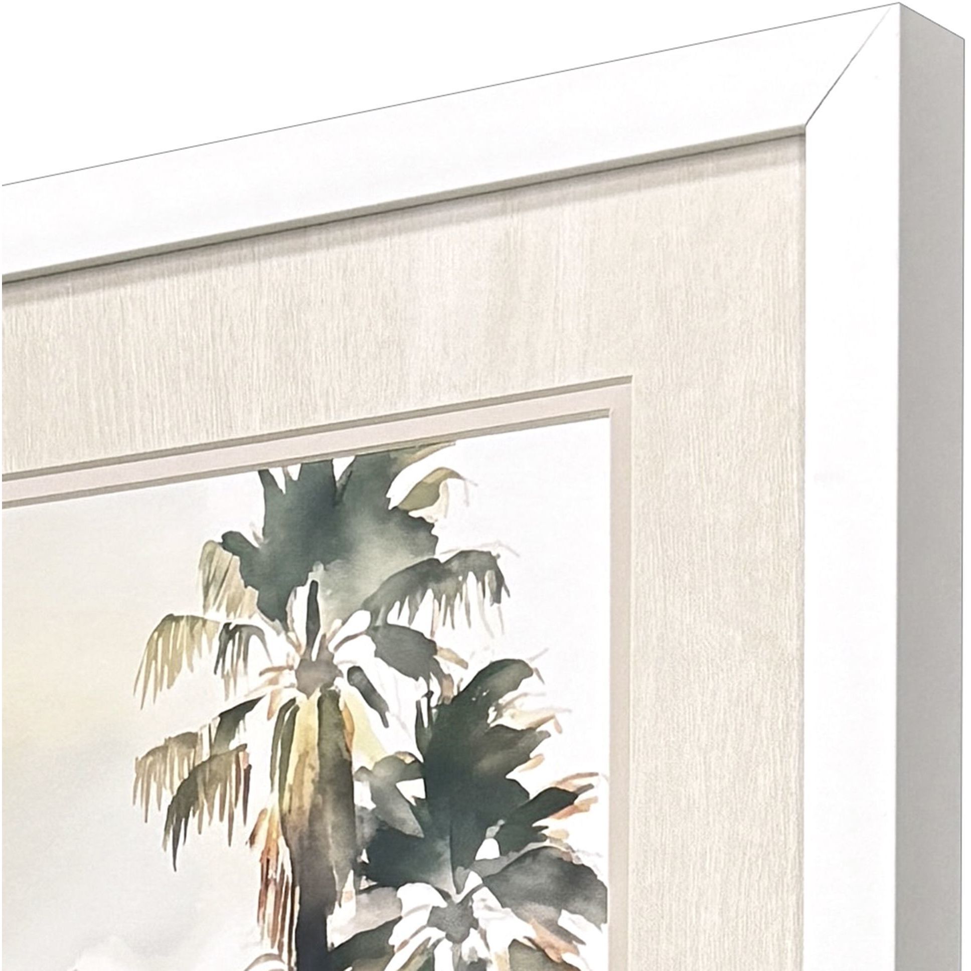 Boho Beachy Green and Blue and Brown Framed Art, Propac