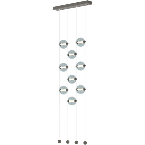Abacus LED 22.3 inch Dark Smoke Ceiling-to-Floor Pendant Ceiling Light in Cool Grey